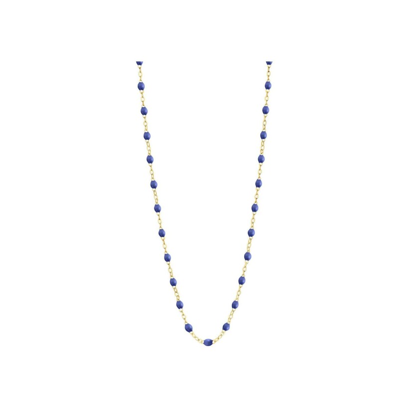 Collier Gigi Clozeau Classique en or jaune et résine bleuet, 45cm