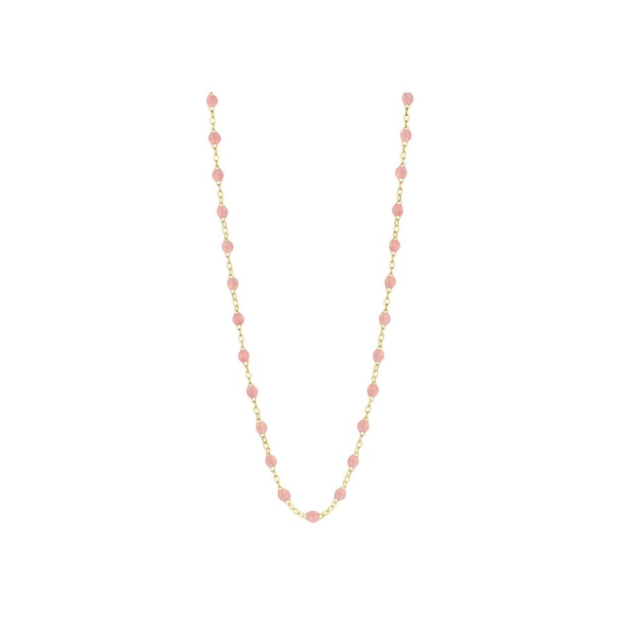 Collier Gigi Clozeau Classique en or jaune et résine blush, taille 42cm