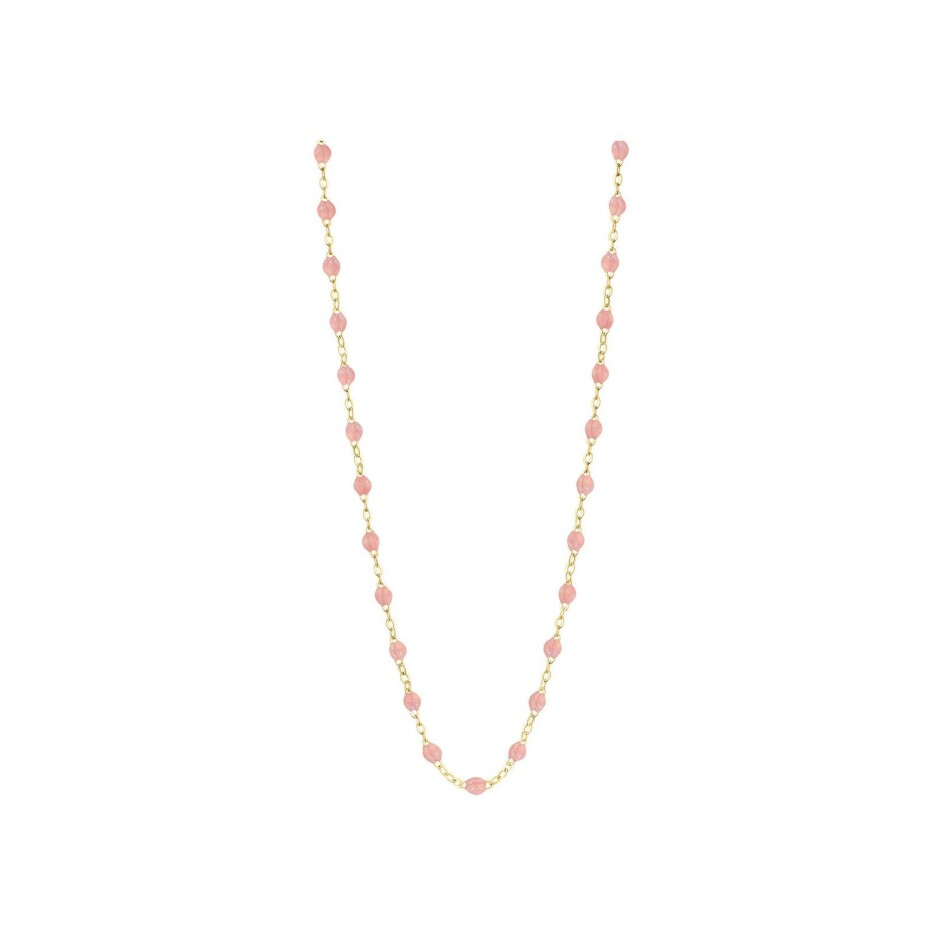 Collier Gigi Clozeau Classique en or jaune et résine blush, taille 42cm