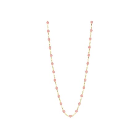 Collier Gigi Clozeau Classique en or jaune et résine blush, taille 42cm