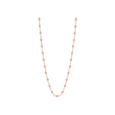 Collier Gigi Clozeau Classique en or rose et résine blush, taille 42cm