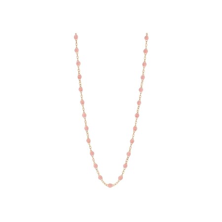 Collier Gigi Clozeau Classique en or rose et résine blush, taille 42cm