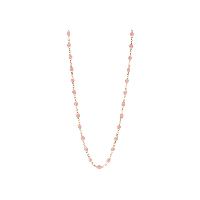 Gigi Clozeau Classique necklace, rose gold, blush resin, size 42cm