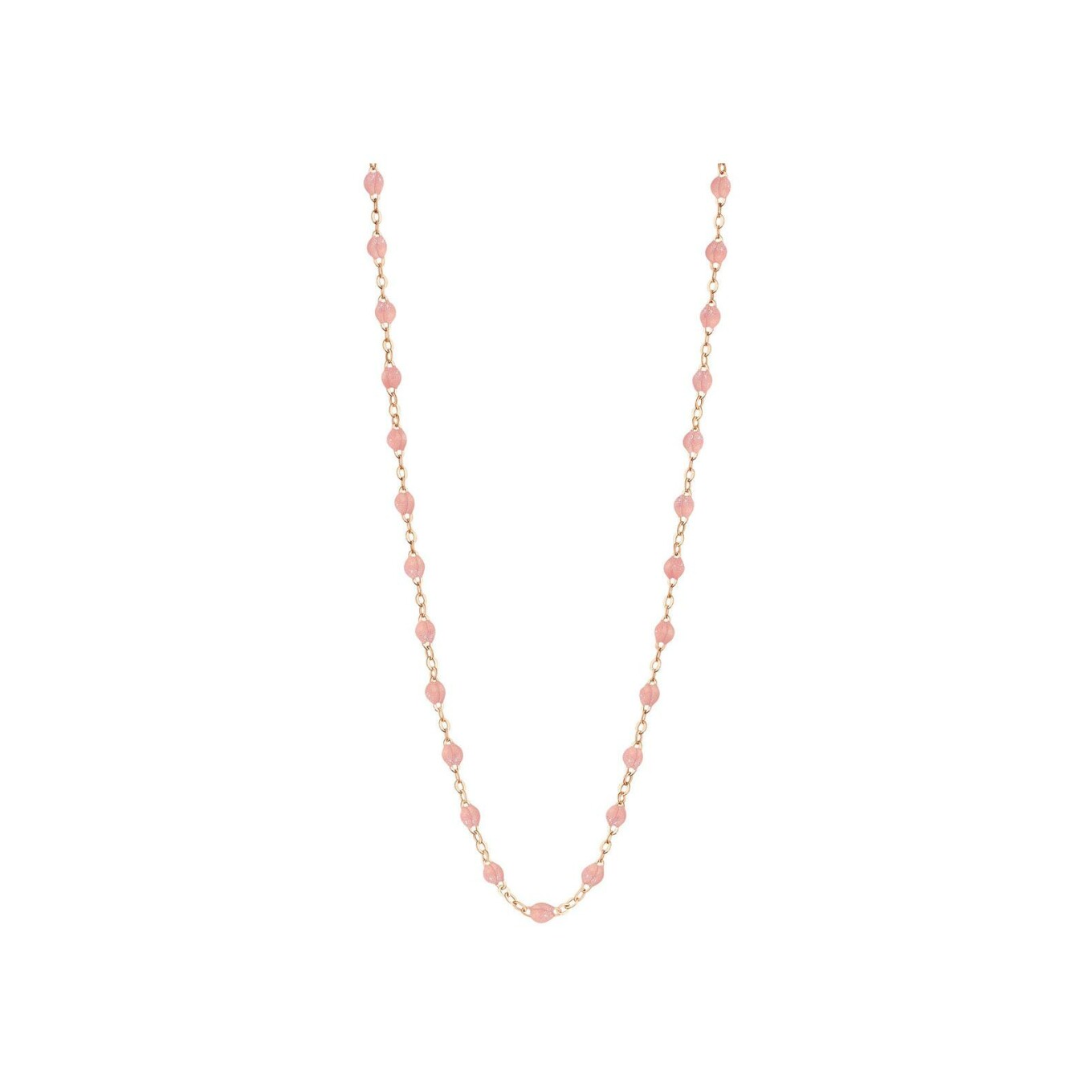 Collier Gigi Clozeau Classique en or rose et résine Blush, taille 45cm