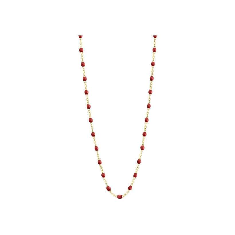 Collier Gigi Clozeau Classique en or jaune et résine bordeaux, 45cm