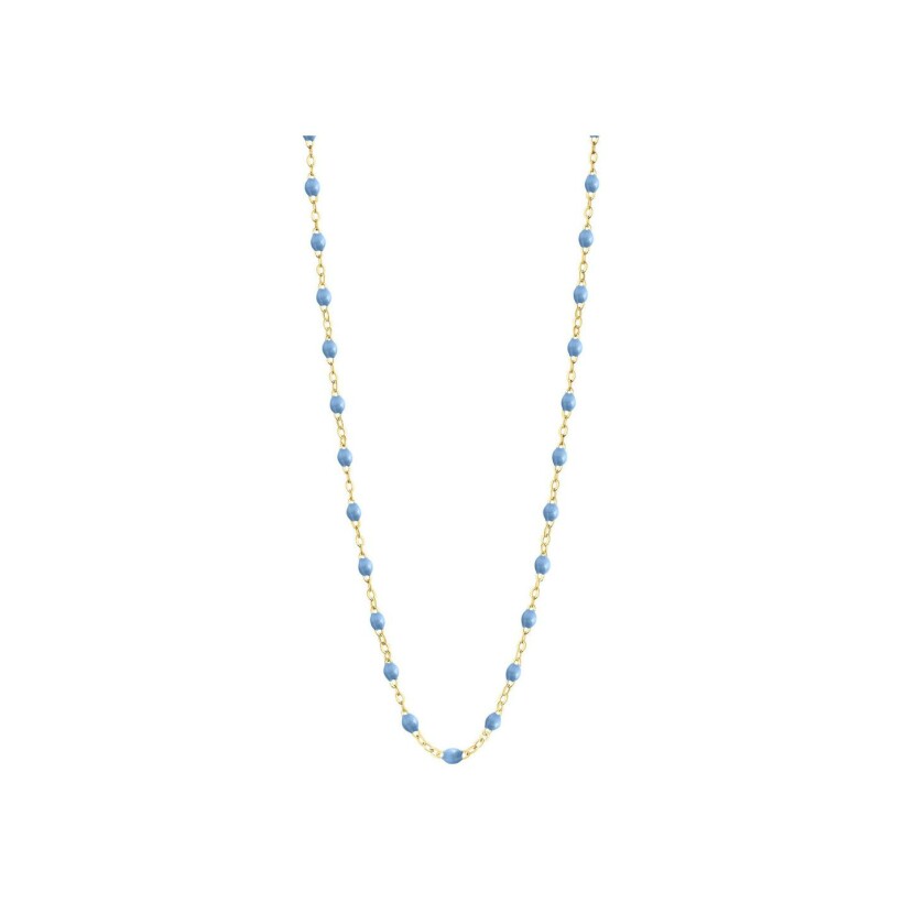 Collier Gigi Clozeau Classique en or jaune et résine bleu ciel, 45cm