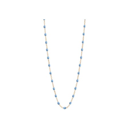 Collier Gigi Clozeau Classique en or rose et résine bleu ciel, 45cm