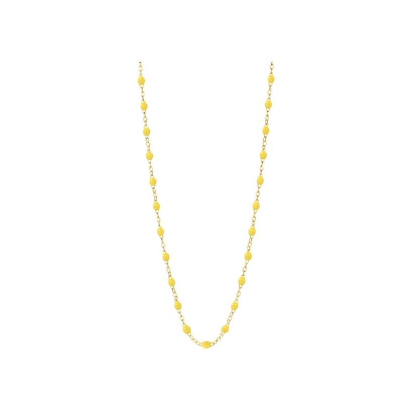 Collier Gigi Clozeau Classique en or jaune et résine jaune citron, 45cm