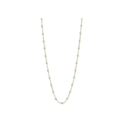 Collier Gigi Clozeau Classique en or rose et résine jade, taille 33cm