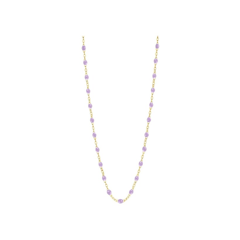 Collier Gigi Clozeau Classique en or jaune et résine parme, taille 33cm