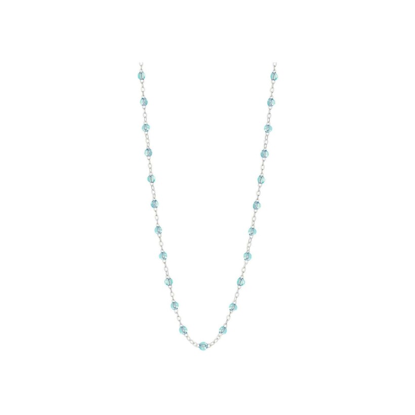 Collier Gigi Clozeau Classique en or blanc et résine ice, 50cm