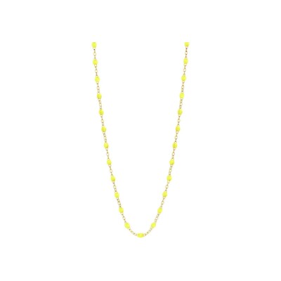 Collier Gigi Clozeau Classique en or jaune et résine jaune fluo, 42cm