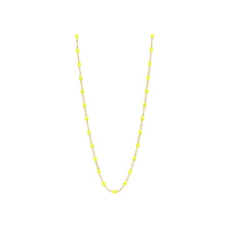 Collier Gigi Clozeau Classique en or jaune et résine jaune fluo, 42cm