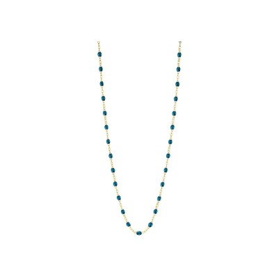 Collier sautoir Gigi Clozeau Classique en or jaune et résine jungle, 86cm