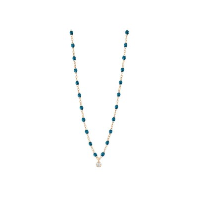 Gigi Clozeau Gigi Suprême necklace, pink gold, jungle resin and diamond, size 42cm