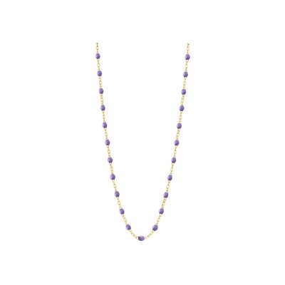 Collier Gigi Clozeau Classique en or jaune et résine mauve, 42cm