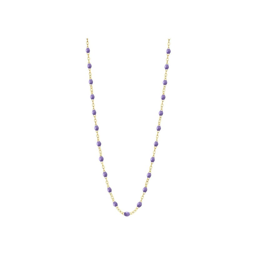 Collier Gigi Clozeau Classique en or jaune et résine mauve, 50cm