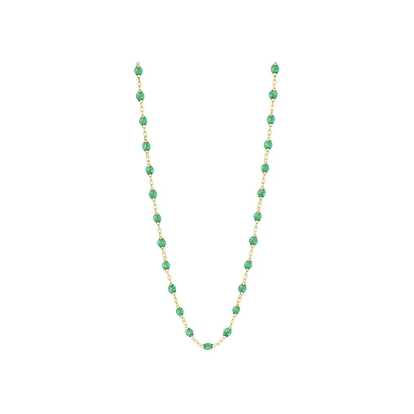 Collier Gigi Clozeau Classique en or jaune et résine menthe, 45cm