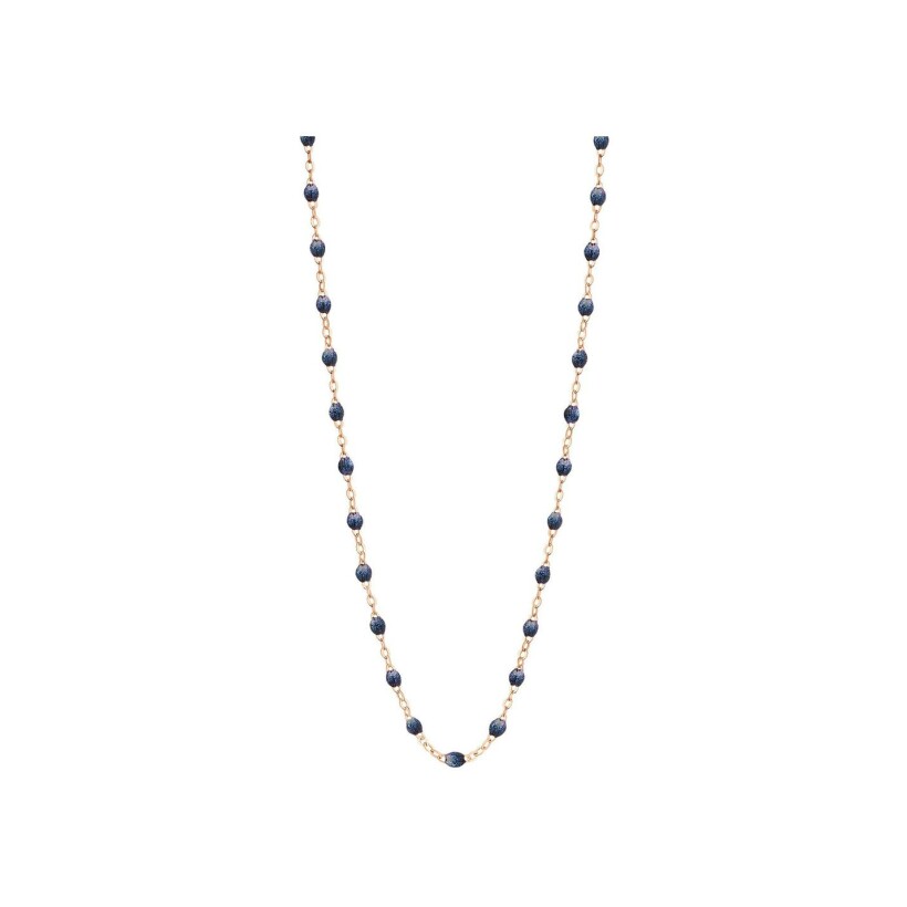 Gigi Clozeau Classique necklace, rose gold, midnight blue resin, size 50cm