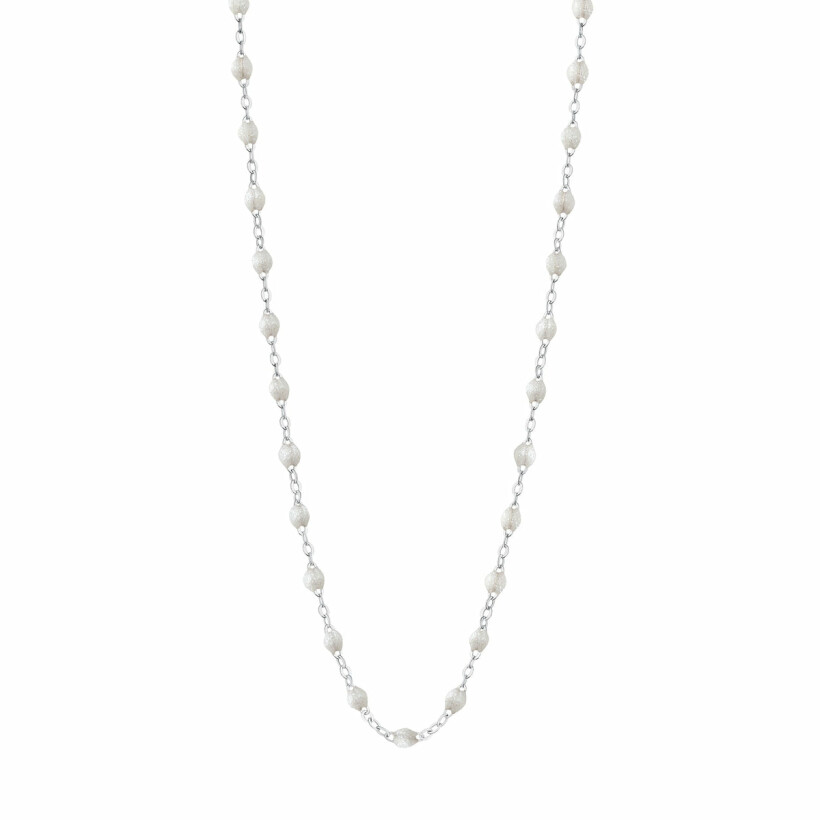Gigi Clozeau Classique necklace, white gold, opal resin, 42cm