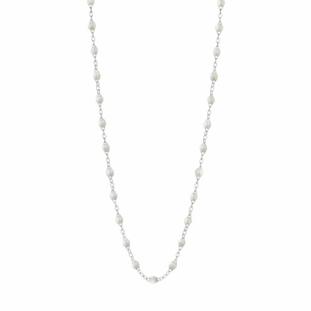 Collier Gigi Clozeau Classique en or blanc et résine opale, 42cm