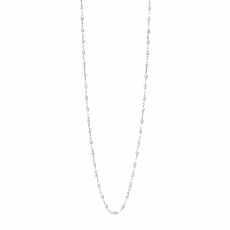 Collier Gigi Clozeau Classique en or blanc et résine opale, 60cm