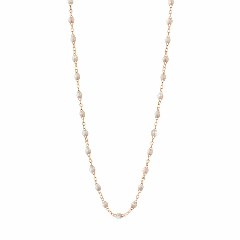 Gigi Clozeau Classique necklace, rose gold and opal resin, 42cm