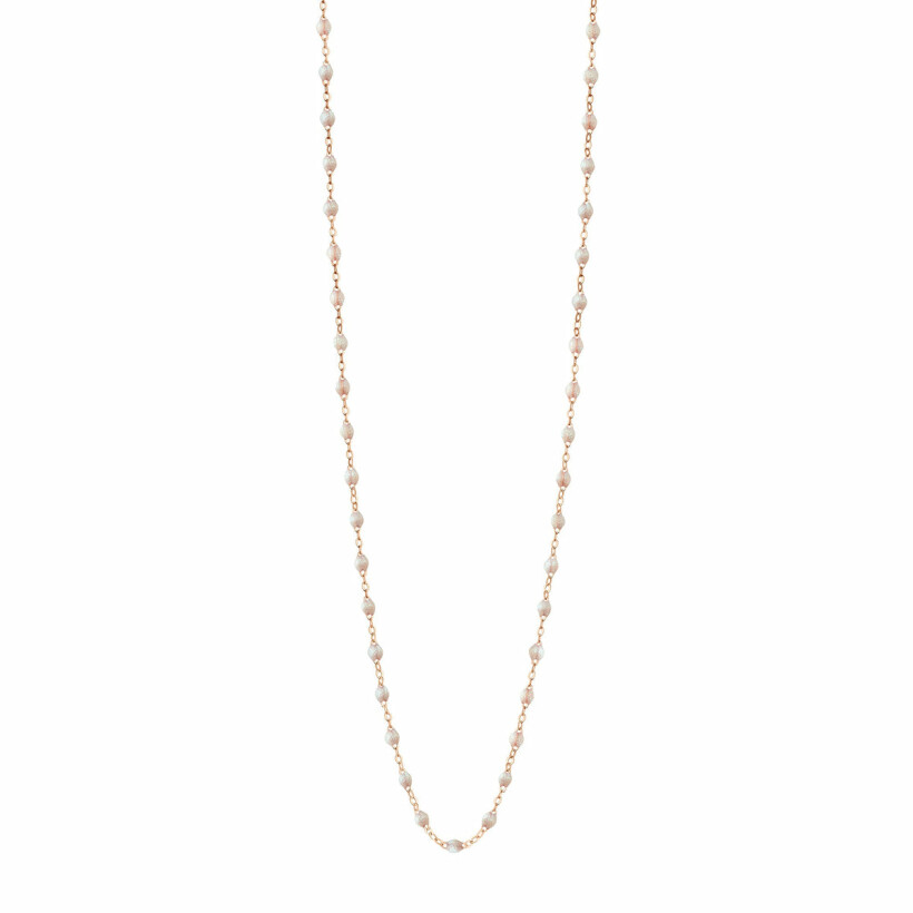 Gigi Clozeau Classique necklace, rose gold and opal resin, 60cm