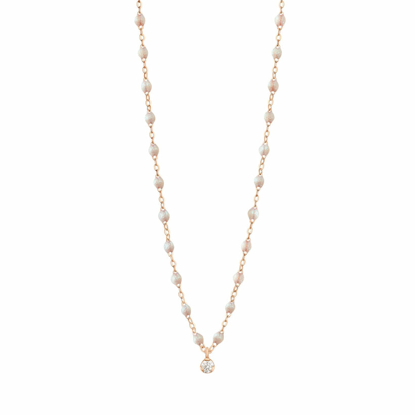 Gigi Clozeau Gigi Suprême necklace, rose gold, opal resin and diamond, 42cm
