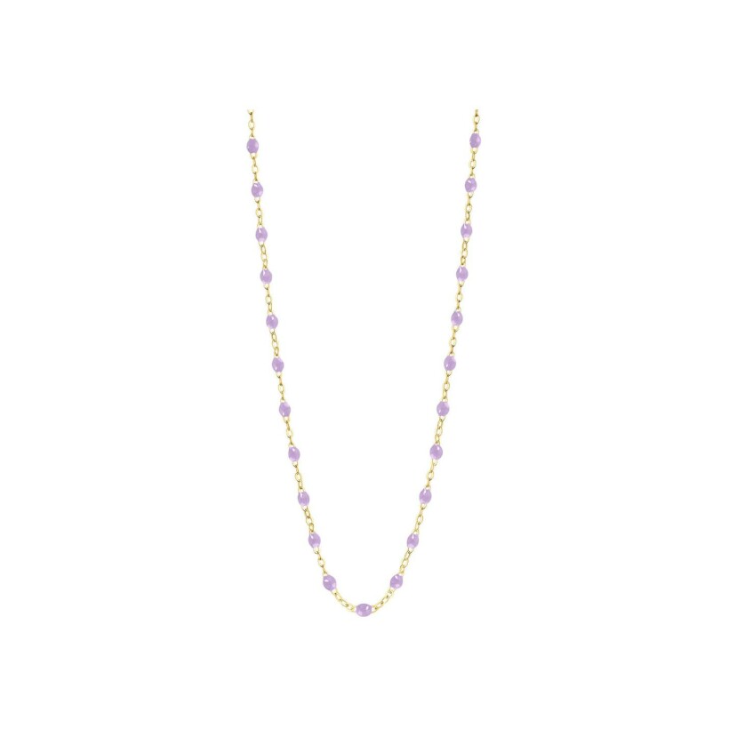 Collier Gigi Clozeau Classique en or jaune et résine parme, 45cm