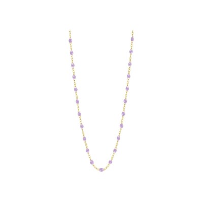 Collier Gigi Clozeau Classique en or jaune et résine parme, 50cm