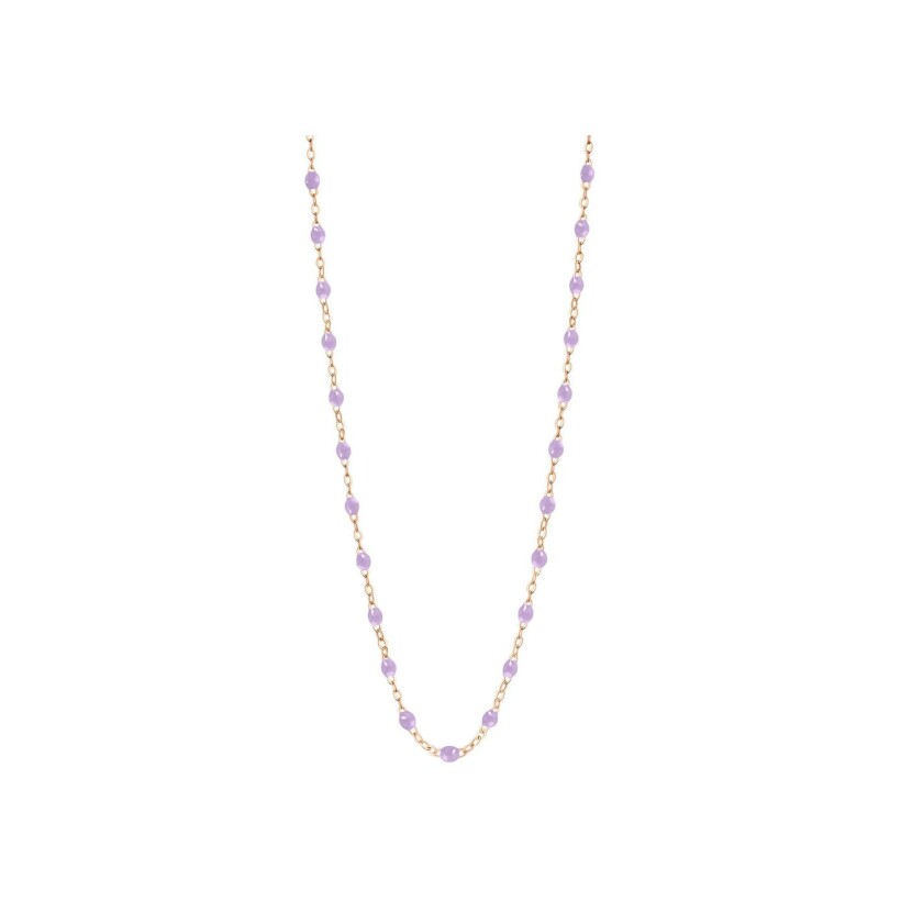 Collier Gigi Clozeau Classique en or rose et résine parme, 45cm