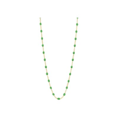 Gigi Clozeau Classique necklace, yellow gold, meadow green resin, size 45cm