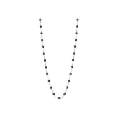 Collier Gigi Clozeau Classique en or blanc et résine quartz, 45cm