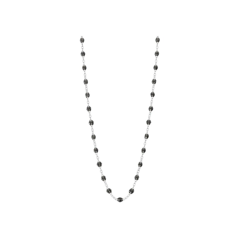 Collier Gigi Clozeau Classique en or blanc et résine quartz, 50cm