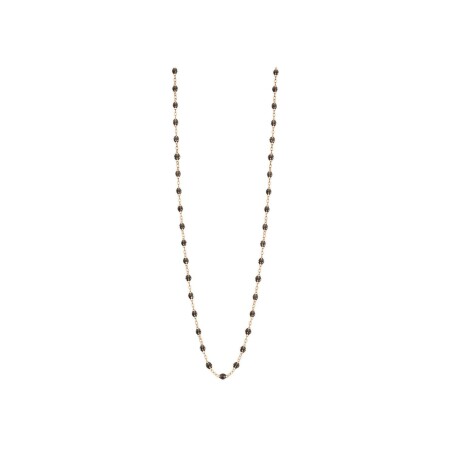 Collier Gigi Clozeau Classique en or rose et résine quartz, 60cm