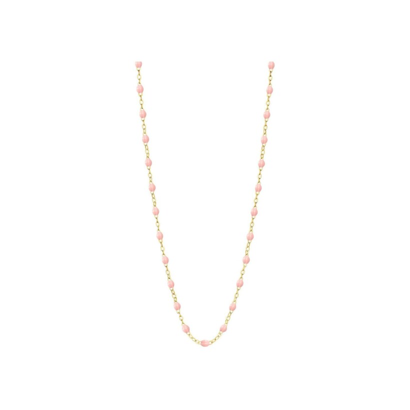 Collier Gigi Clozeau Classique en or jaune et résine rose bébé, 45cm