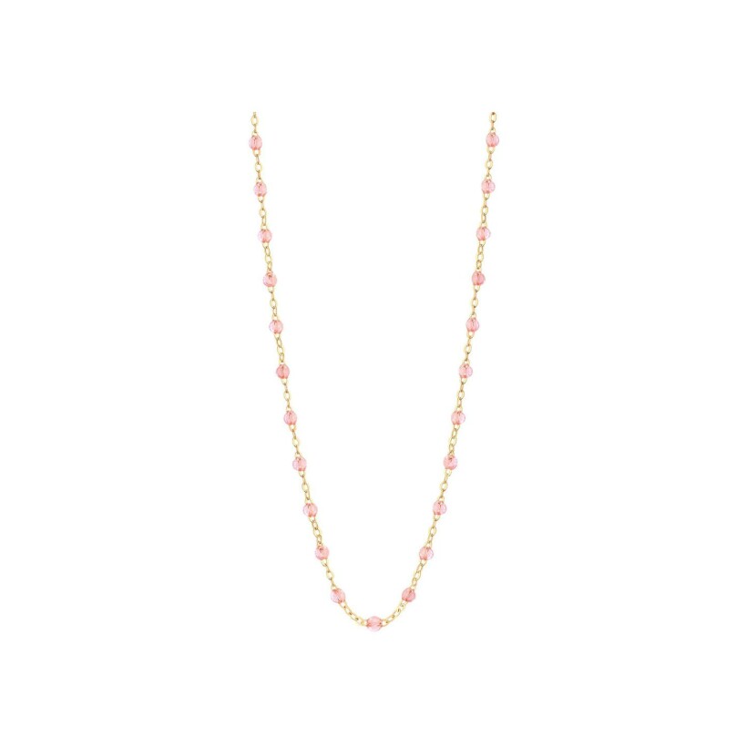 Collier Gigi Clozeau Classique en or jaune et résine rosée, 45cm