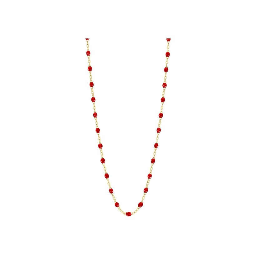 Collier Gigi Clozeau Classique en or jaune et résine rubis, 45cm