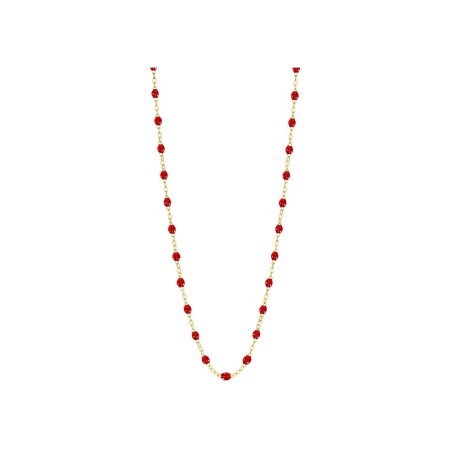 Collier Gigi Clozeau Classique en or jaune et résine rubis, 45cm