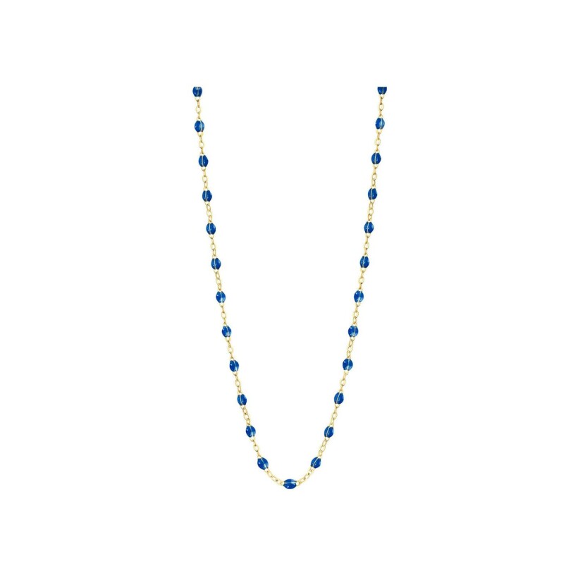 Collier Gigi Clozeau Classique en or jaune et résine bleu saphir, 45cm