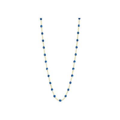 Collier Gigi Clozeau Classique en or jaune et résine bleu saphir, 50cm