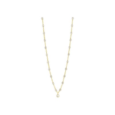 Collier Gigi Clozeau Gigi Suprême en or jaune, résine sparkle et diamants, taille 42cm