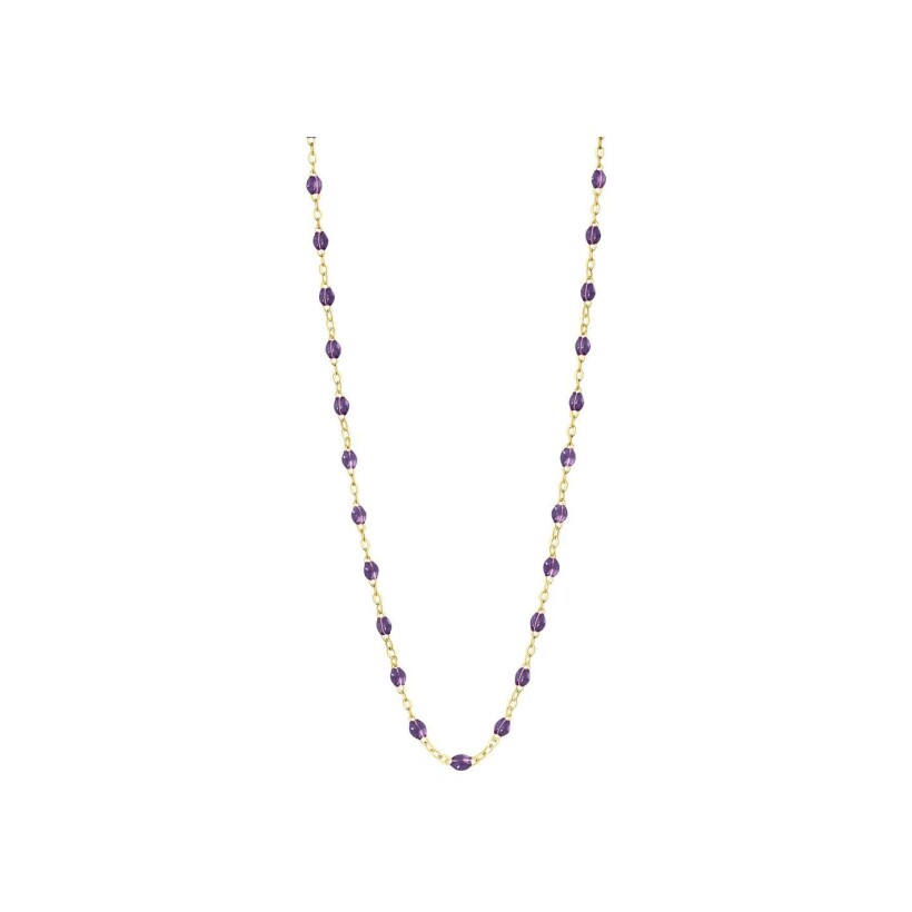 Collier Gigi Clozeau Classique en or jaune et résine violet, 45cm