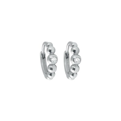 Boucles d'oreilles Gigi Clozeau Lucky en or blanc et diamants