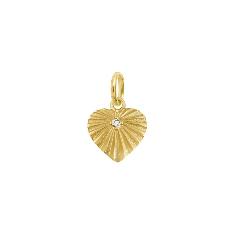 Gigi Clozeau Croix Lumière pendant, yellow gold and diamond