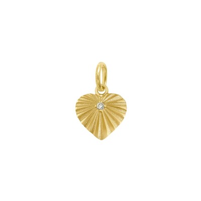 Gigi Clozeau Croix Lumière pendant, yellow gold and diamond