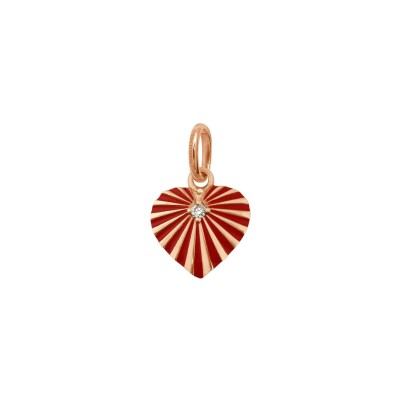 Pendentif Gigi Clozeau Coeur Lumière en or rose et diamant