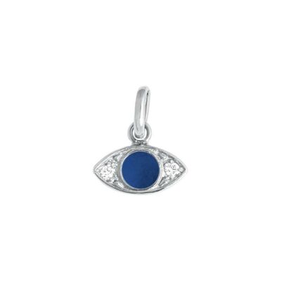Gigi Clozeau Eye pendant, white gold, prussian blue resin and diamonds