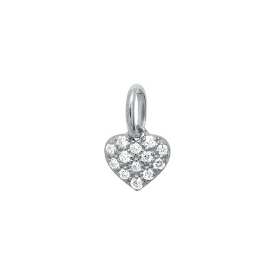 Pendentif Gigi Clozeau In Love en or blanc et diamants